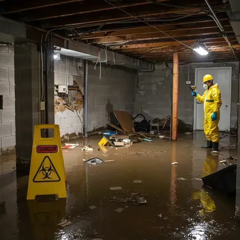 Flooded Basement Electrical Hazard in Millsboro, DE Property